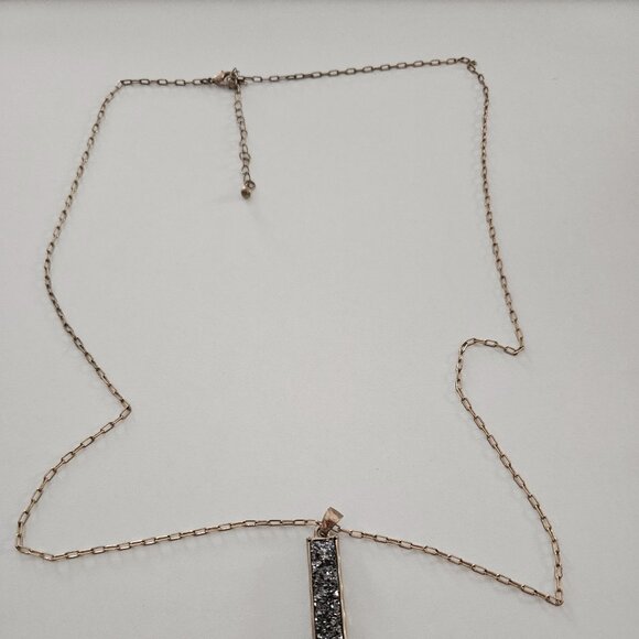 Grayish Black Gemstone Necklace - Picture 2 of 4